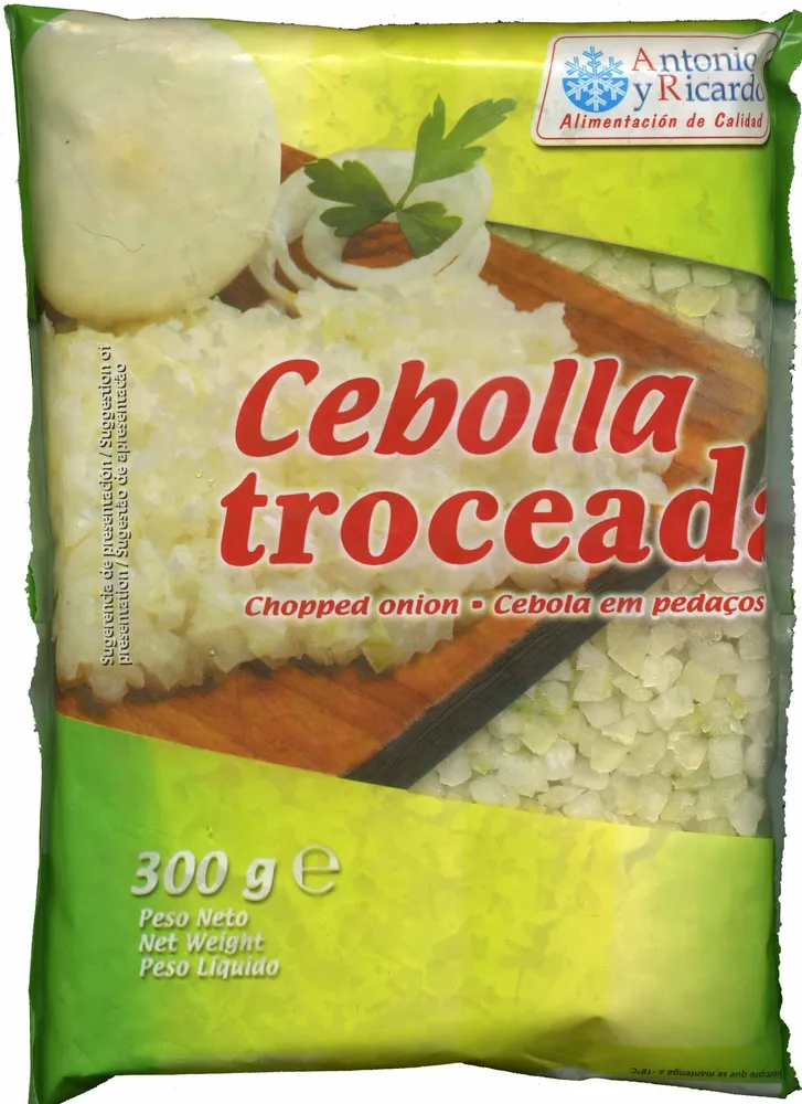 Cebolla troceada congelada