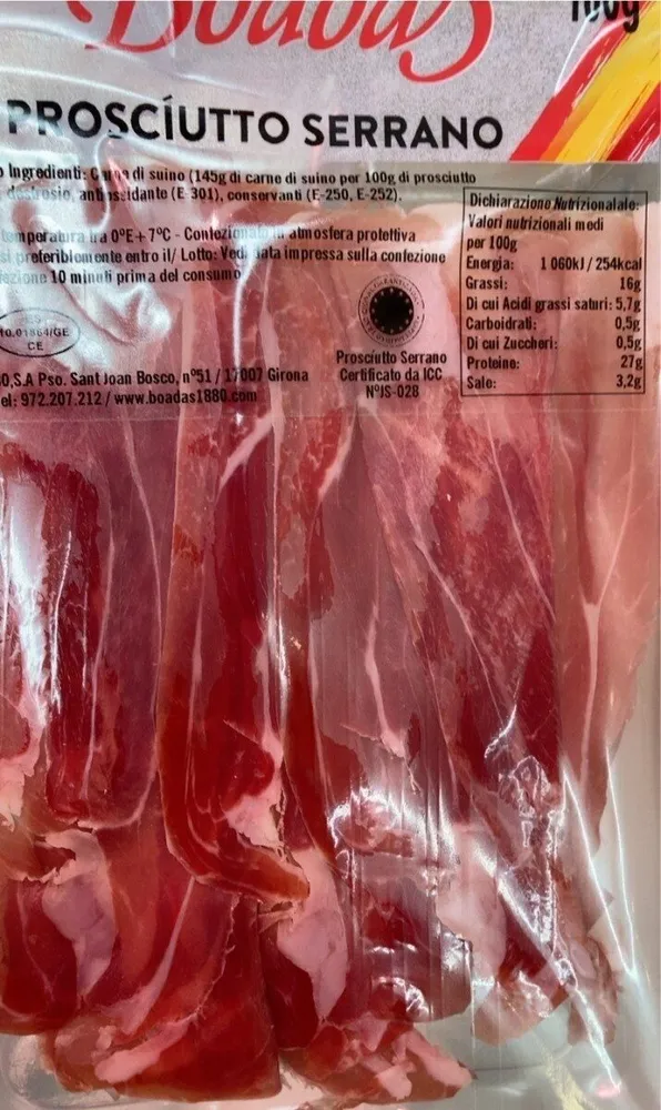 Prosciutto serrano
