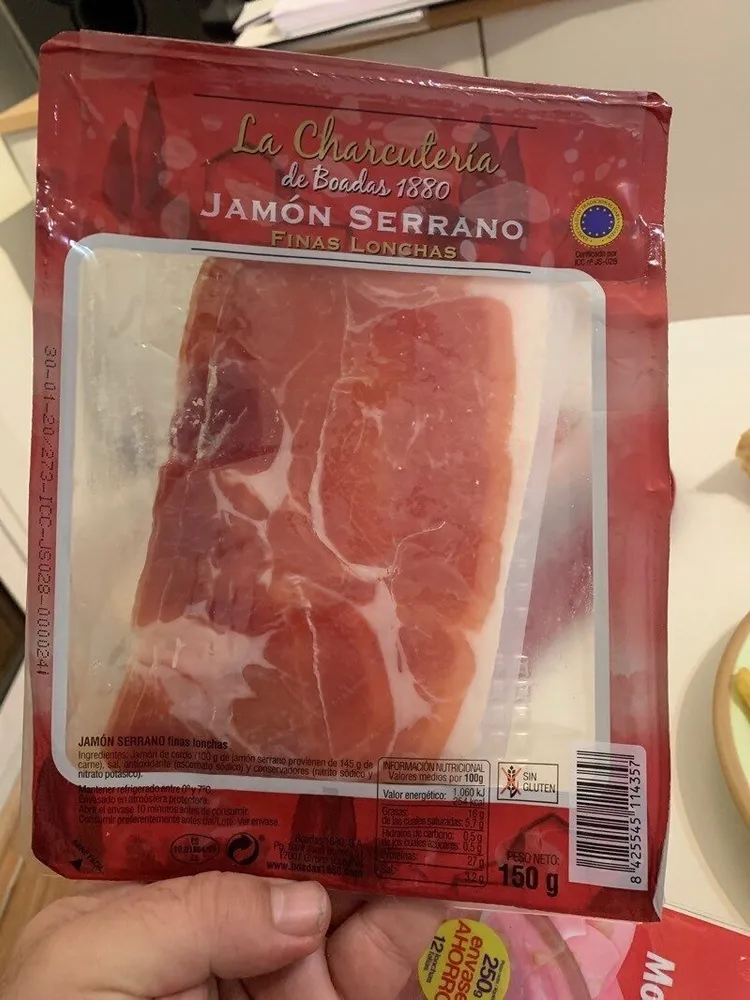 Jamon serrano finas lonchas