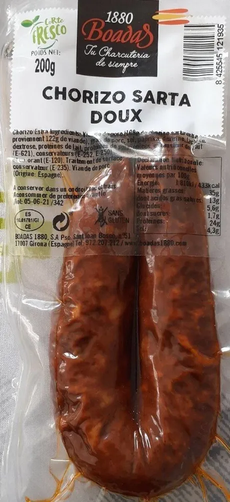 Chorizo sauta doux