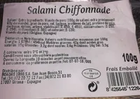 Salami chiffonnade