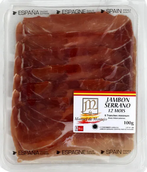 Jambon serrano 5 tranches