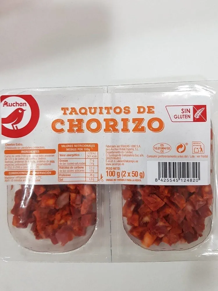 Taquitos de chorizo