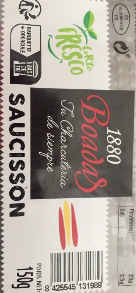 Saucisson tranché