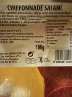 Chiffonnade de salami
