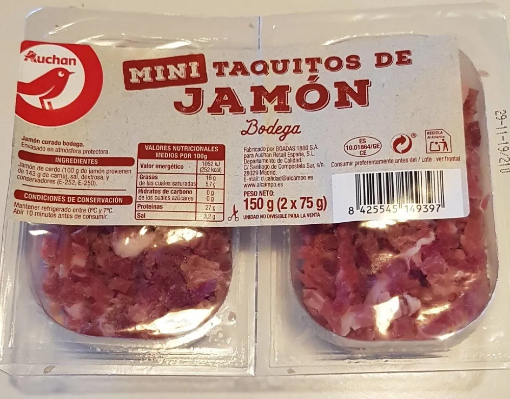 Mini taquitos de jamón bodega