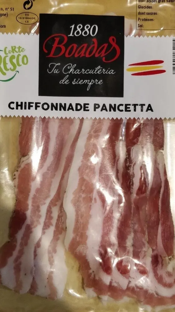 Chiffonnade pancetta