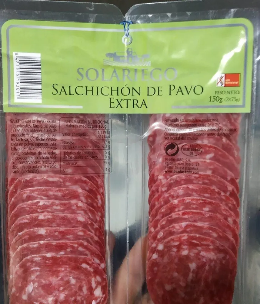Salchichón de pavo extra