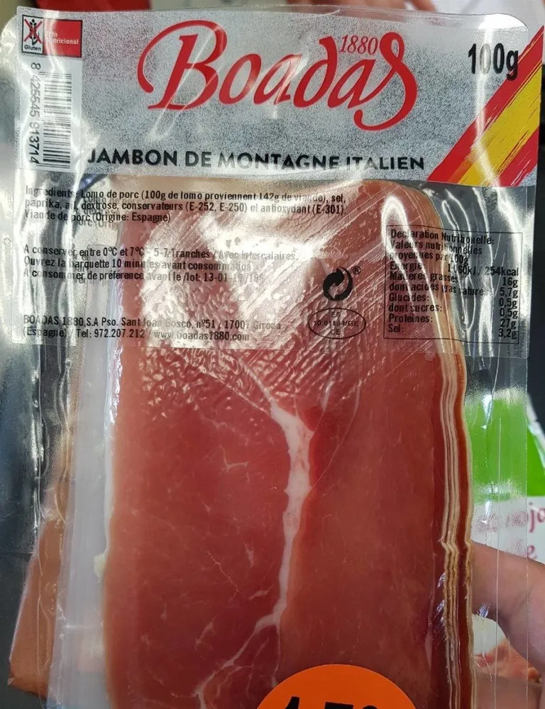Jambon de montagne italien