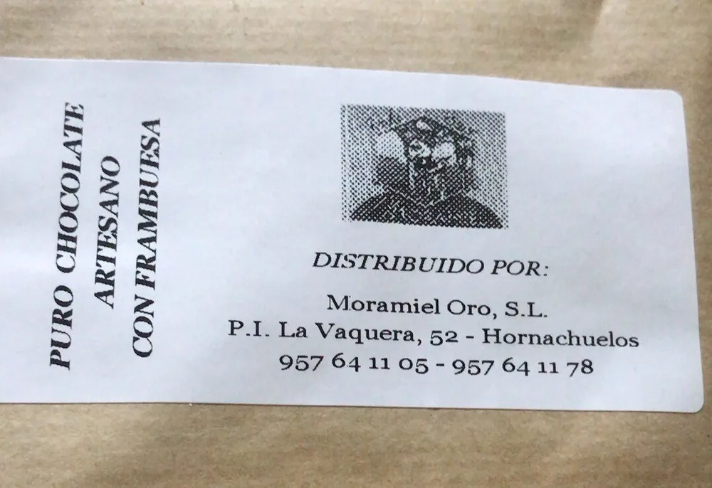 Chocolate artesano con frambuesa