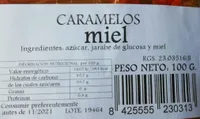 Caramelos miel