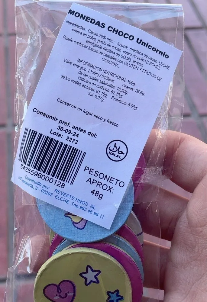 Monedas choco Unicornio
