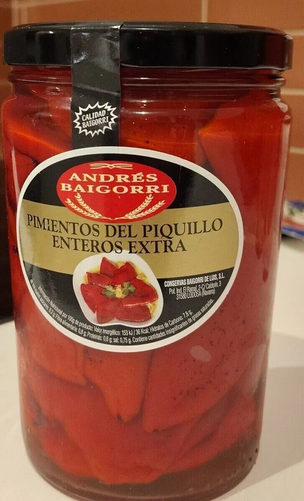 Pimientos del piquillo enteros extra