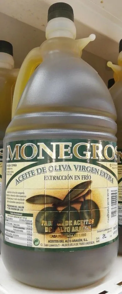 Aceite de oliva virgen extra extracción en frio