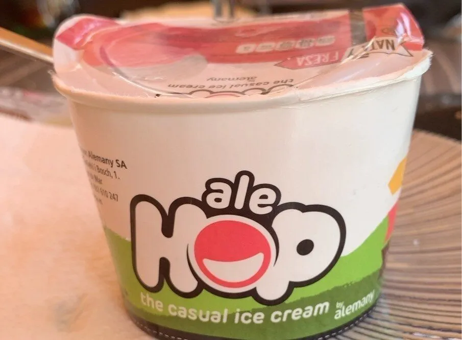 Helado fresa y nata