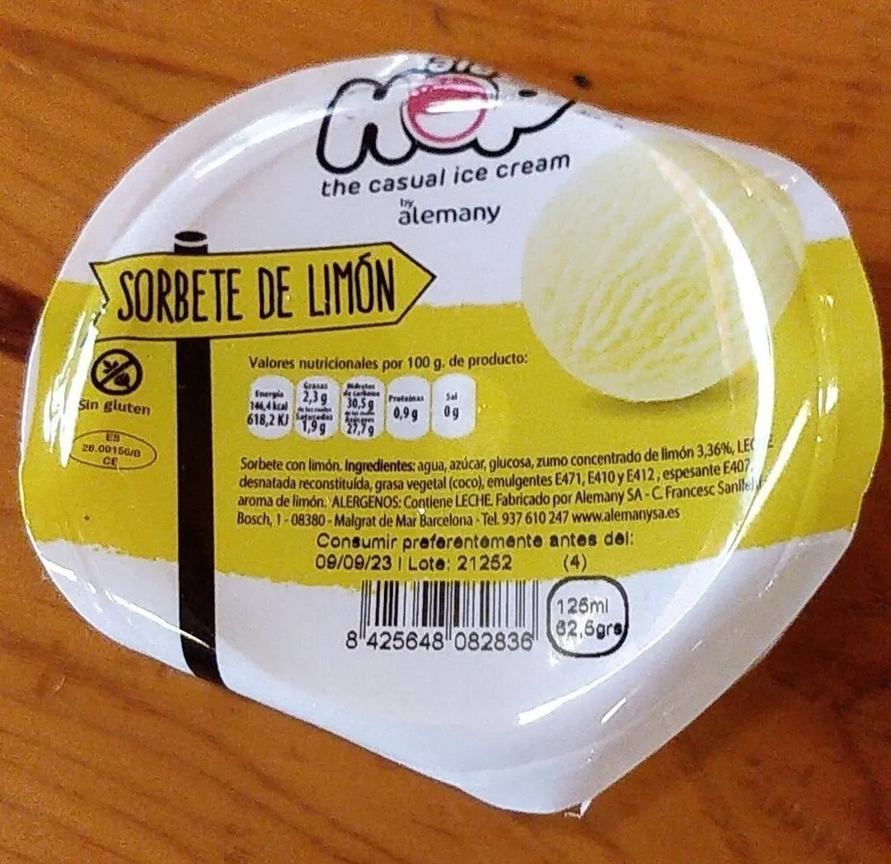 Sorbete de limón