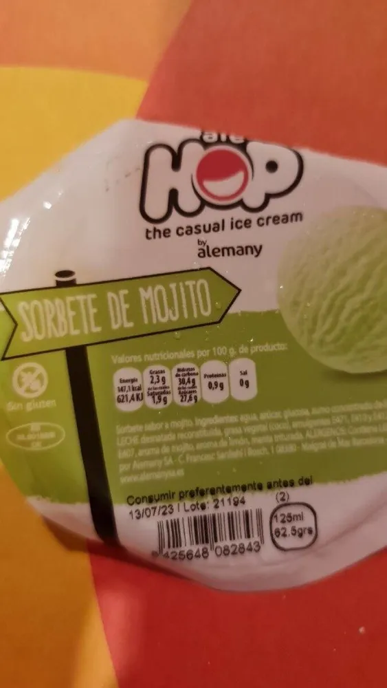 Sorbete de mojito