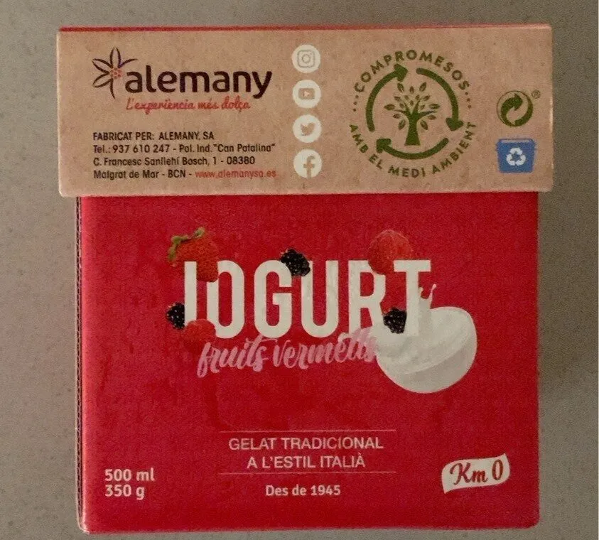 Iogurt Fruits Vermells