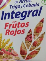 Copos de arroz, trigo y cebada Integral con frutos rojos