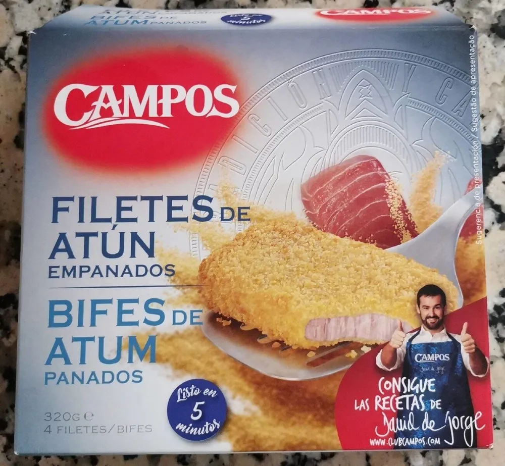 Filetes de atún empanados