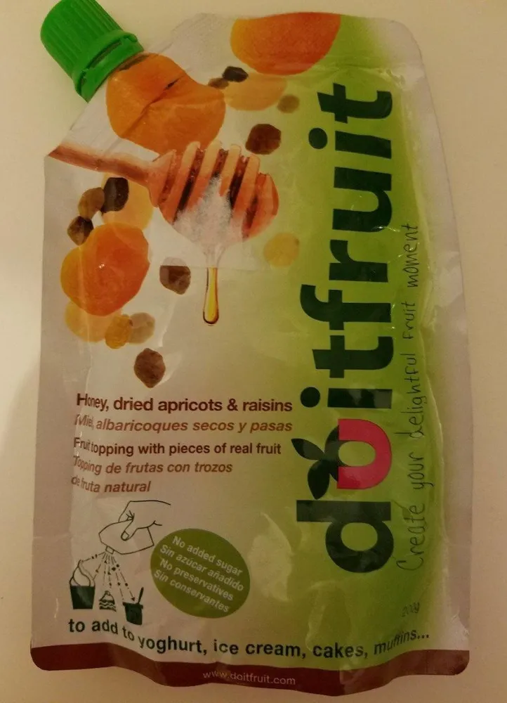 Topping de fruits avec morceaux de fruits naturels