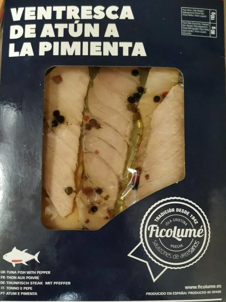 Ventresca de atún a la pimienta