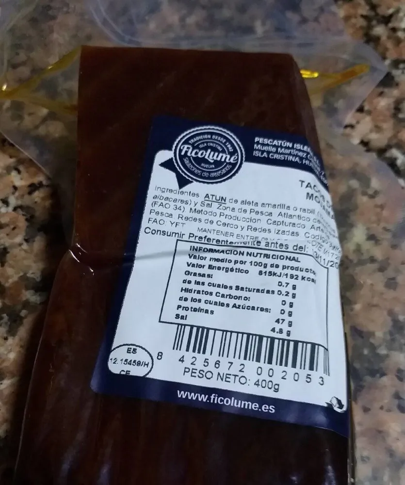 Taco de mojama