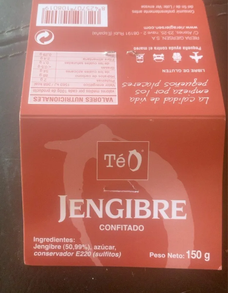 Jengibre confitado