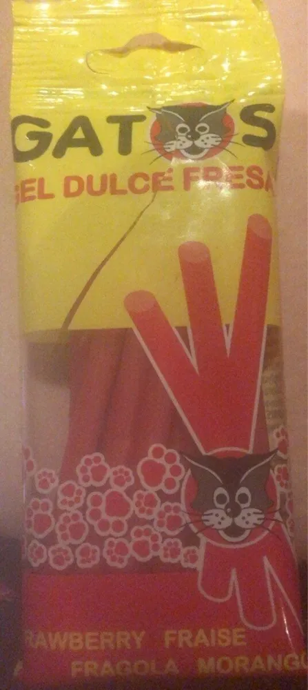 Gatos, gel dulce fresa