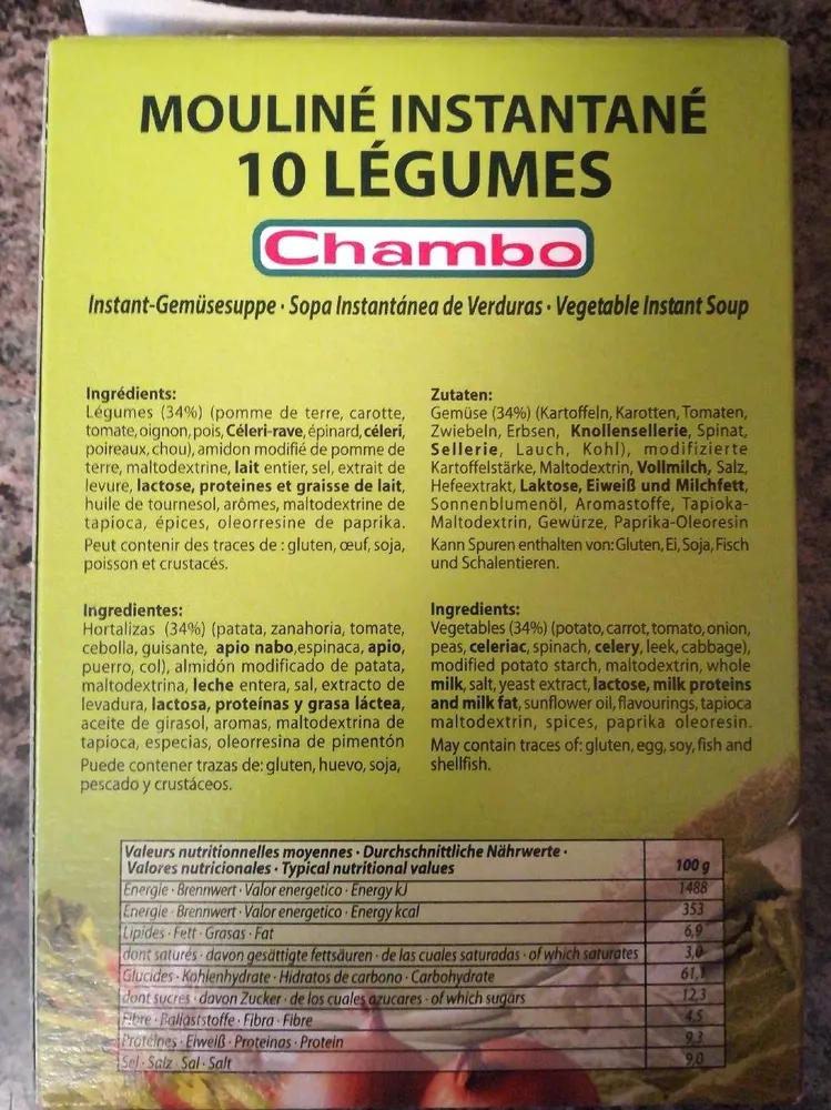 Mouliné Instantané 10 Légumes