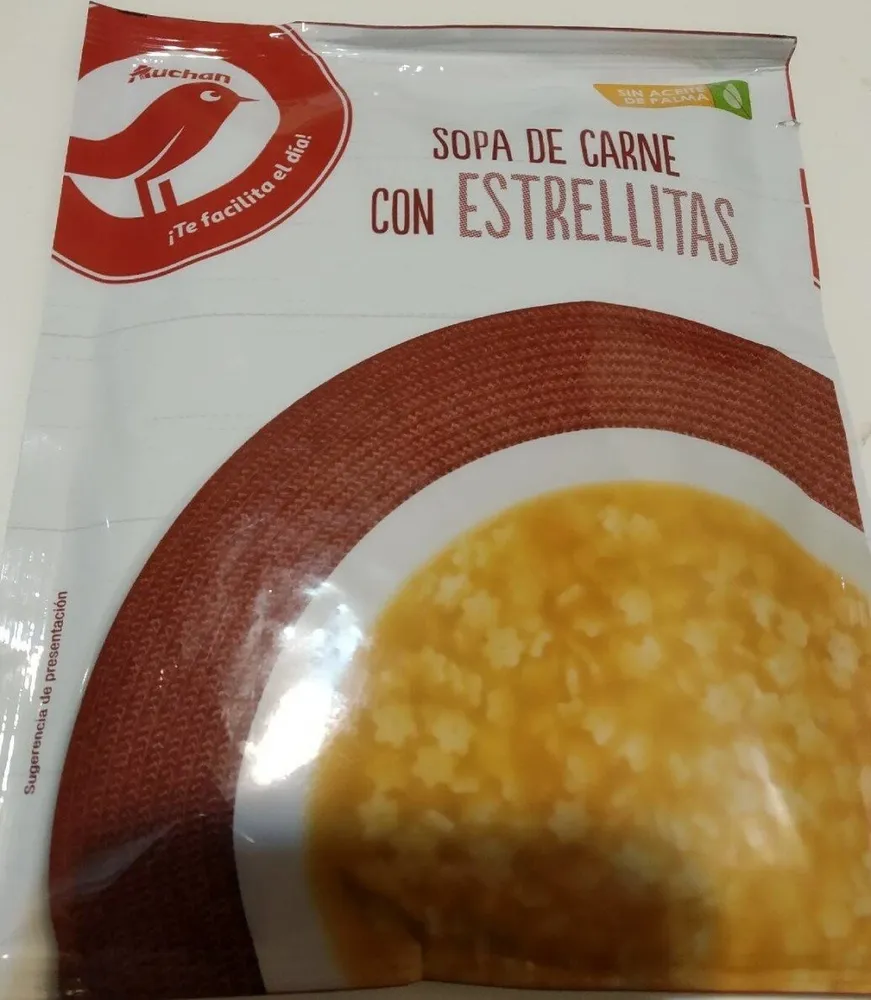 Sopa de carne con estrellas