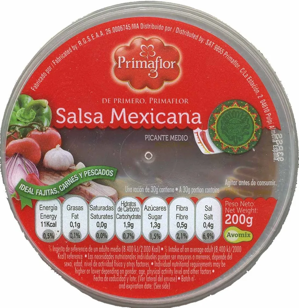 Salsa mexicana "Primaflor"