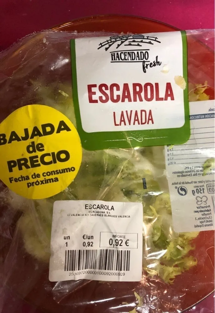 Escarola lavada