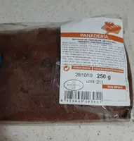 Bizcocho de chocolate sin azúcar añadido