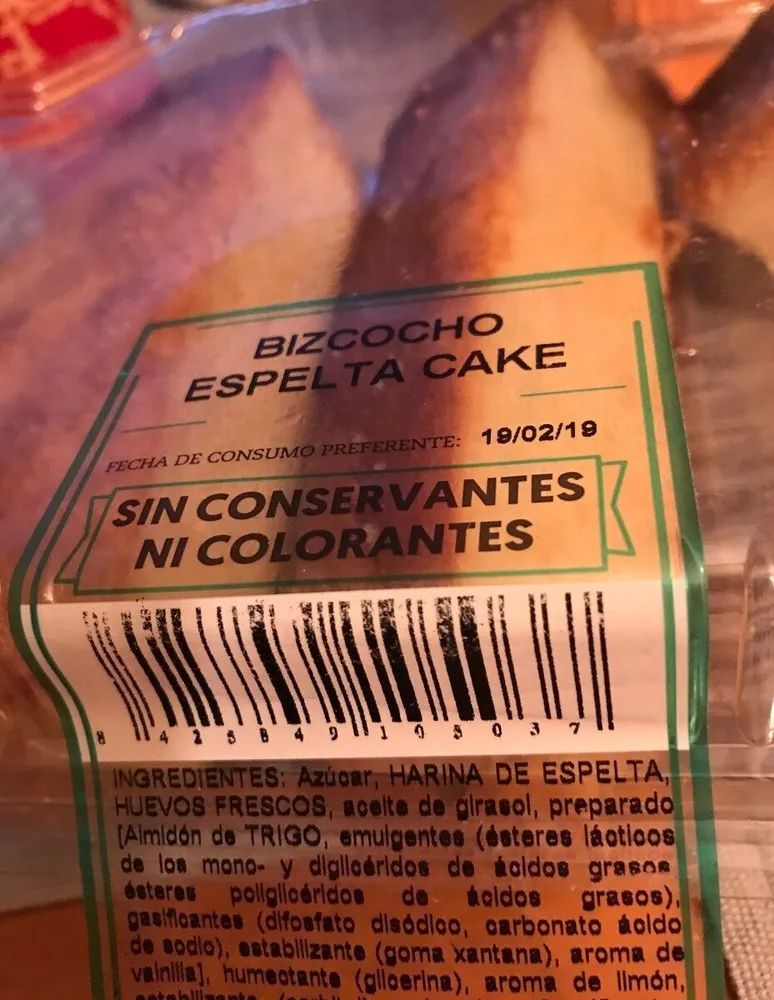 Biscocho espelta cake