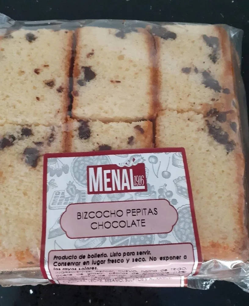 Bizcocho pepitas chocolate
