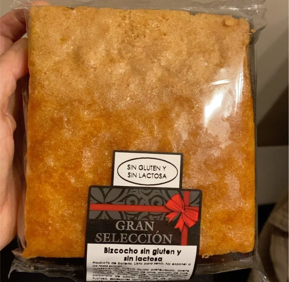 Bizcocho sin gluten y sin lactosa