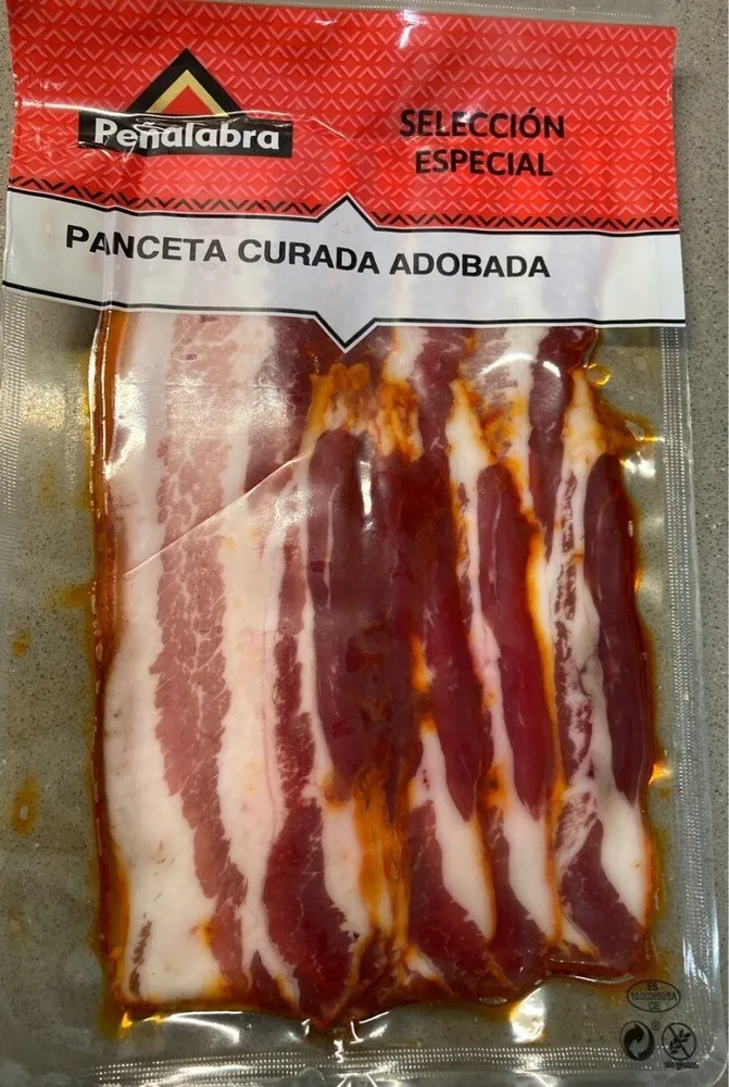 Panceta curada adobada