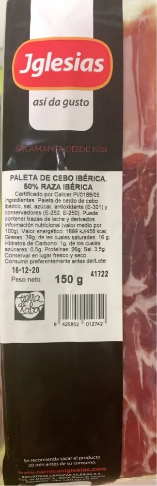 Paleta de cerdo ibérica