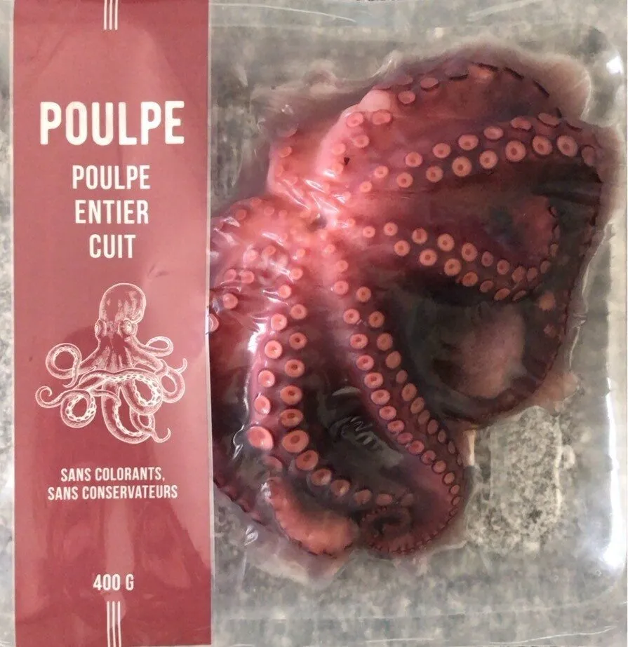 Poulpe entier cuit