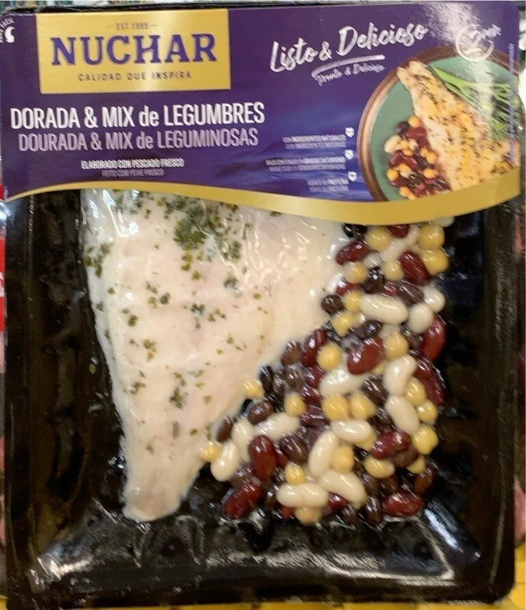Dorada y mix de legumbres