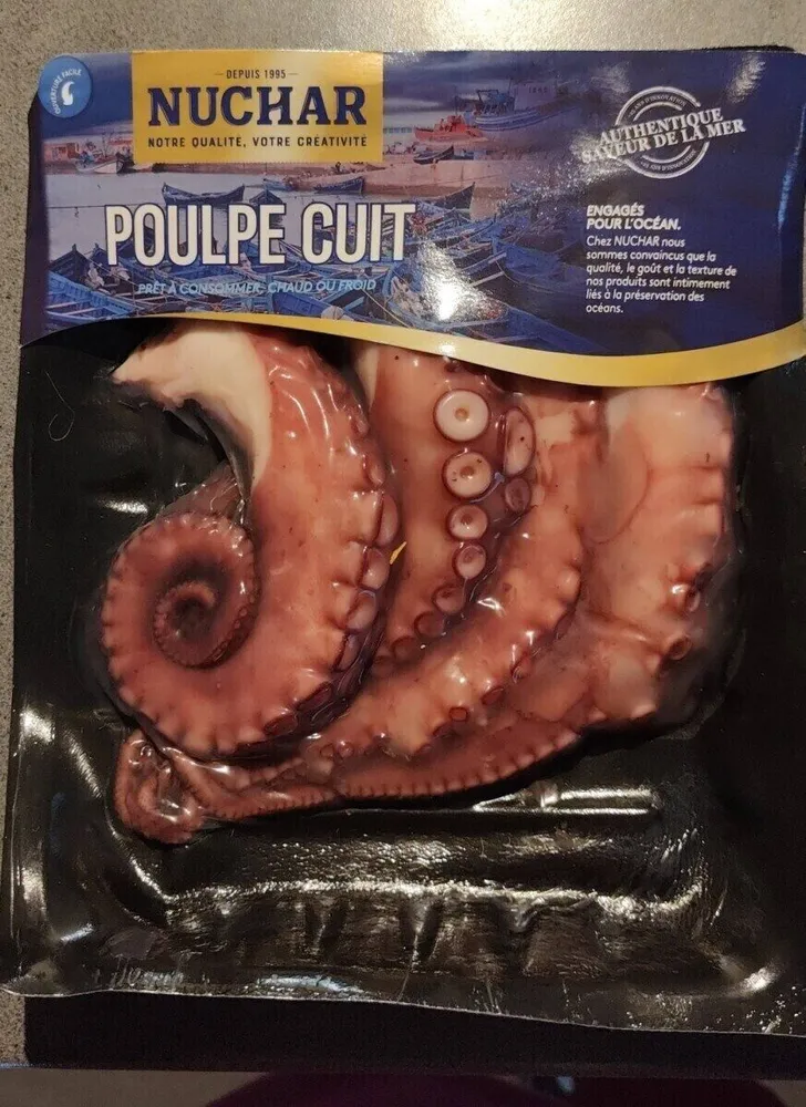 Tentacules de poulpe cuit