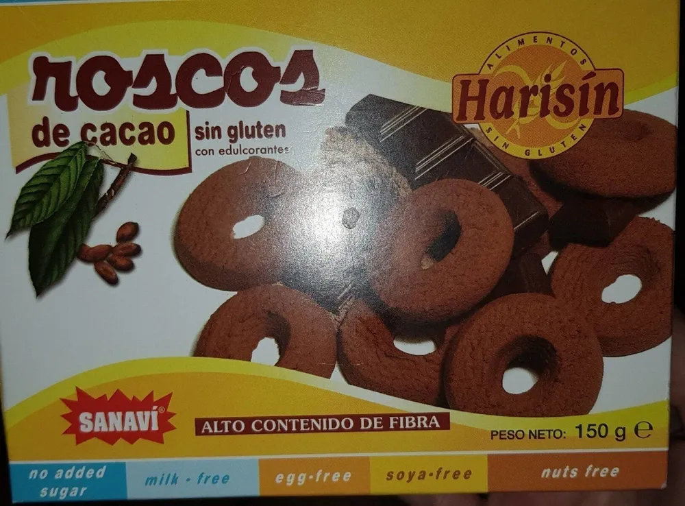 Roscos de cacao sin gluten