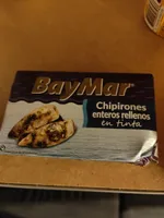 Chipirones enteros rellenos en tinta