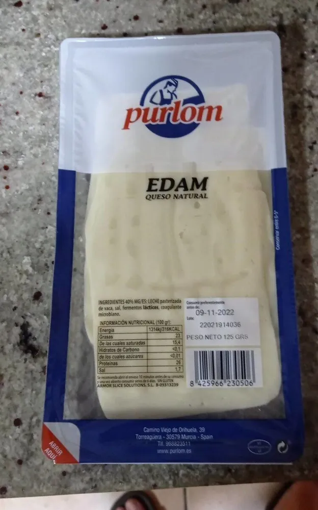 Queso natural Edam