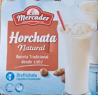 Horchata natural granizada sin gluten