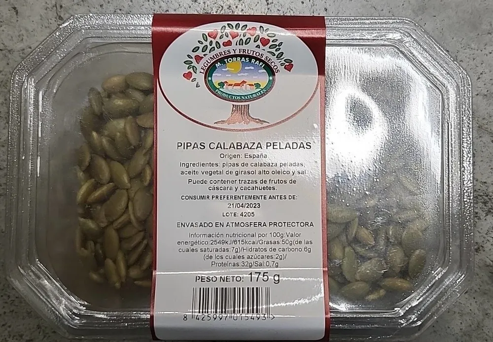Pipas calabaza peladas