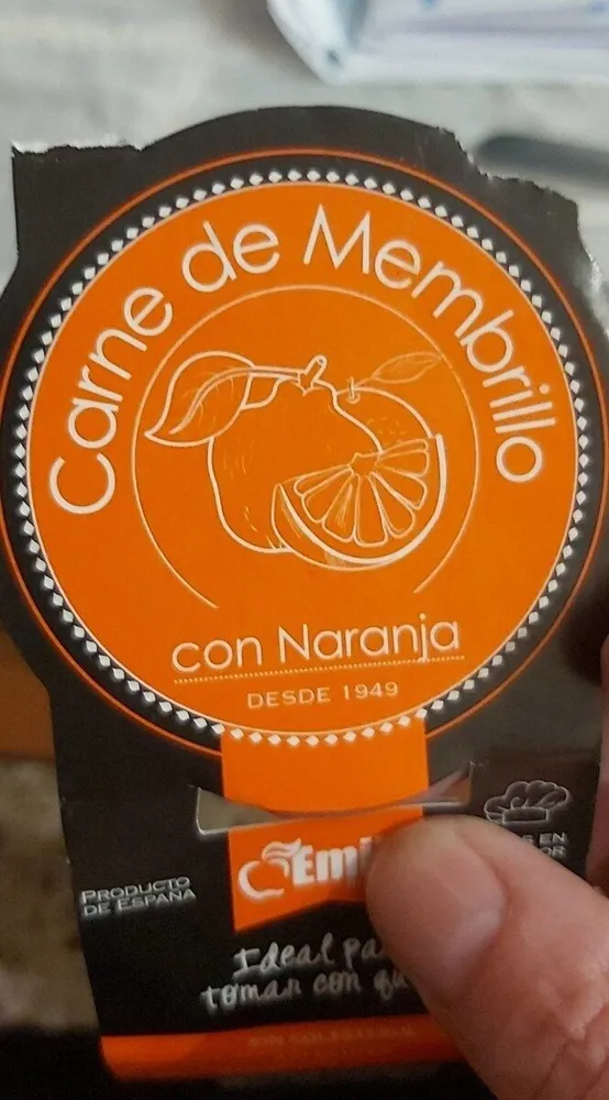Carne de membrillo con naranja