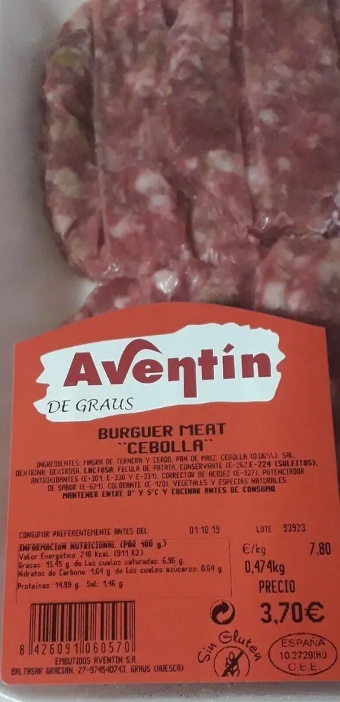 Burguer meat "cebolla"