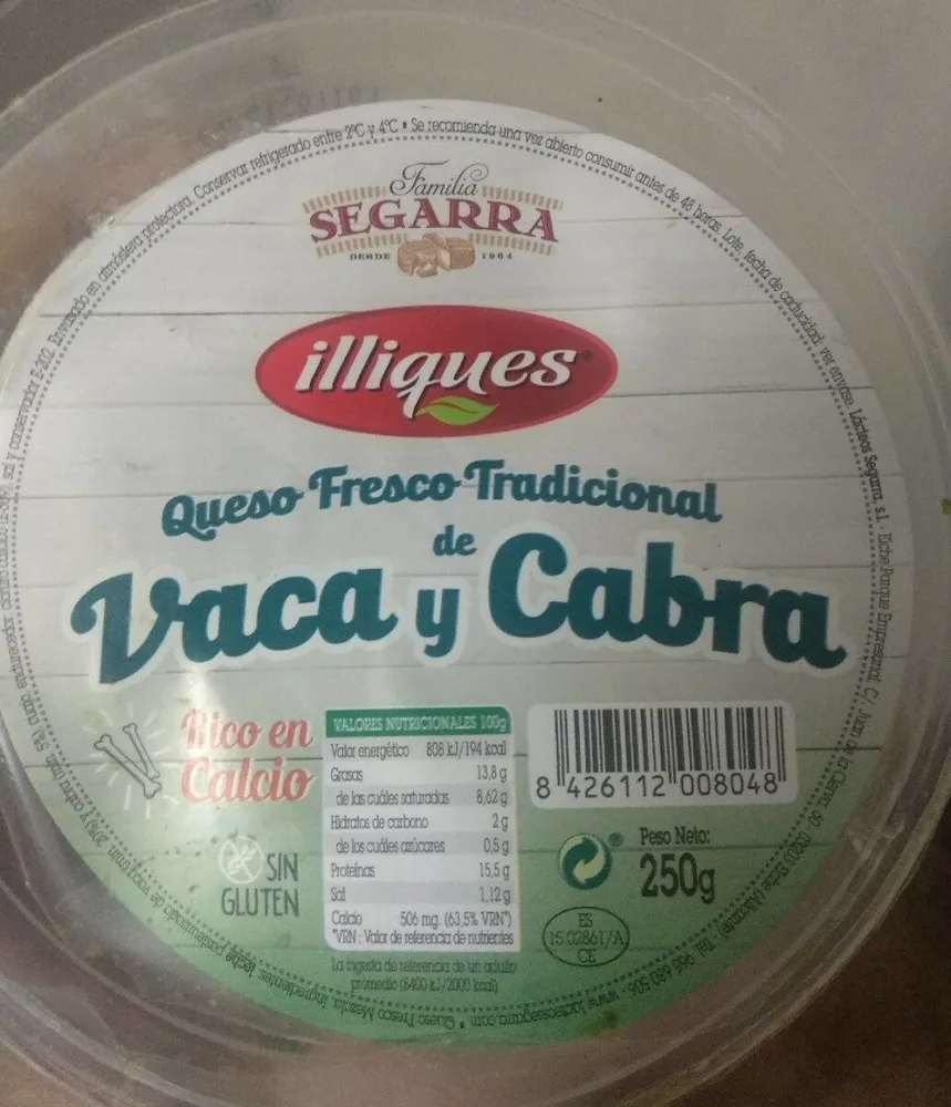 Illiques Queso Fresco Tradicional de Vaca y Cabra